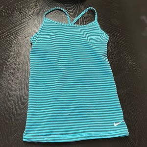 Nike Dr-Fit Stripe Tank with built in bra XS